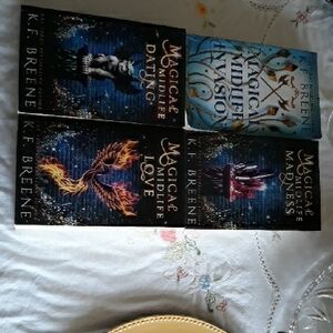 K.F. Breene Magical Midlife Series Paperback Book Lot - Blue & Black Covers